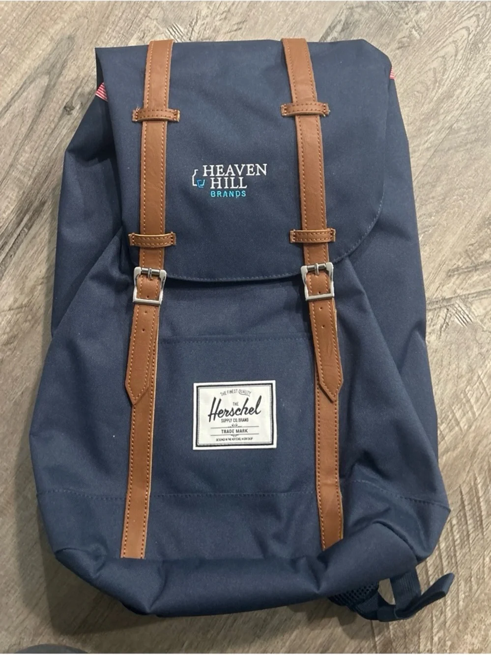 Herschel Supply Company Navy Backpack with Brown Straps